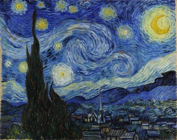 La Nuit étoilée Vincent van Gogh Peinture décoratif
